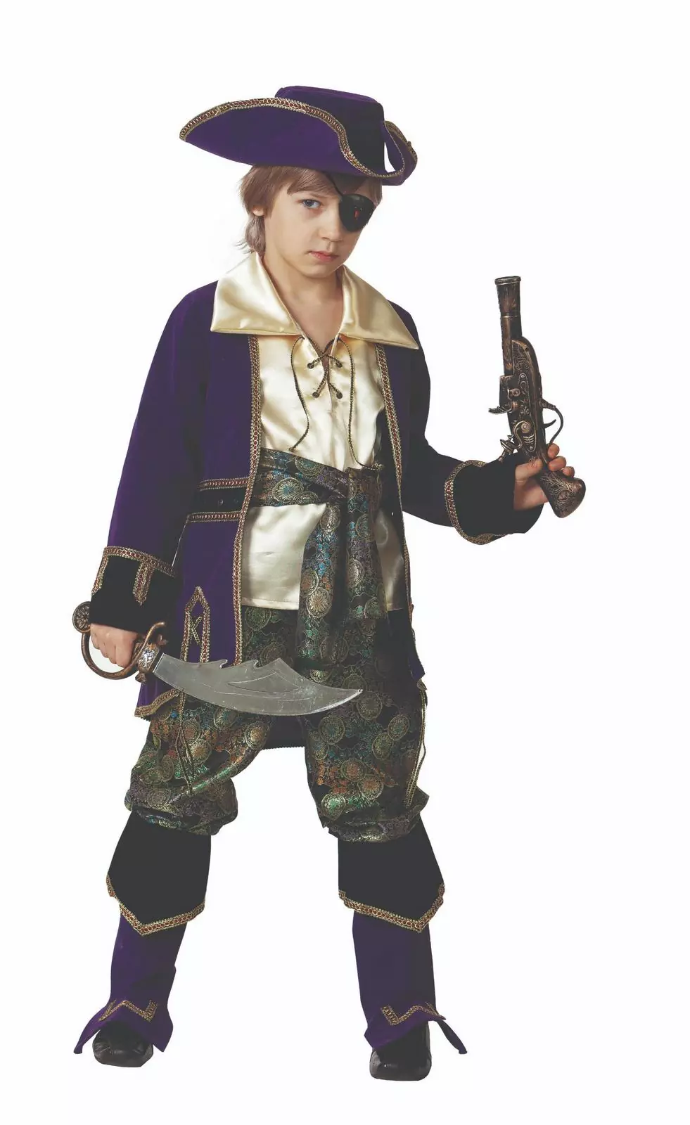 Костюм Капитан пиратов лиловый (924)